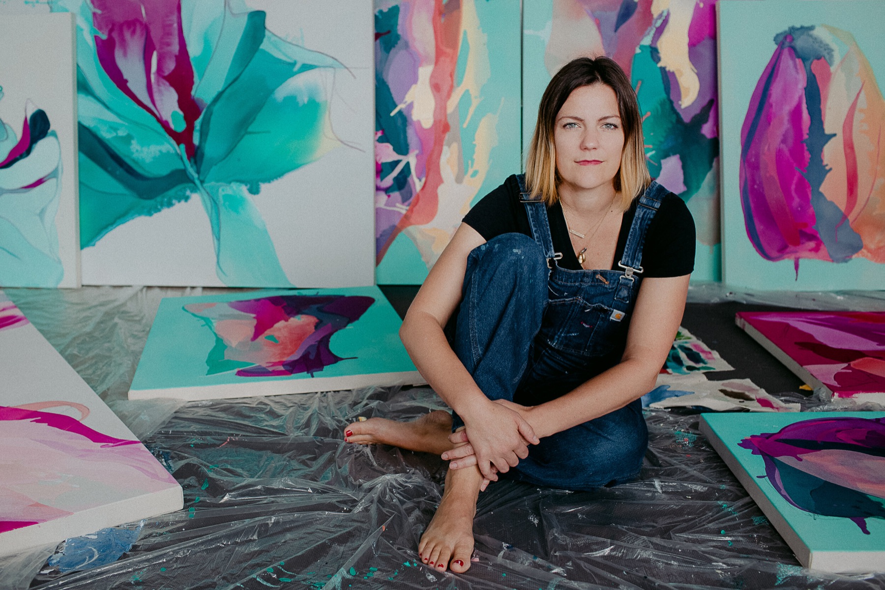 Catherine Walker in her studio